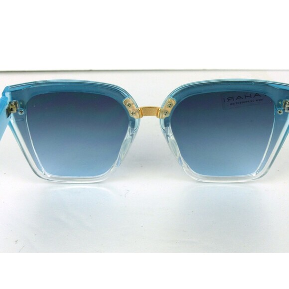 Tahari Cat Eye Shield Sunglasses Blue Crystal Frame Blue Gradient TH816 BLX main image 9